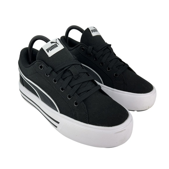 Puma Shoes - PUMA Kaia 2.0 CV Shoes Womens Size 8 Black Canvas‎ Platform SoftFoam+ Sneakers